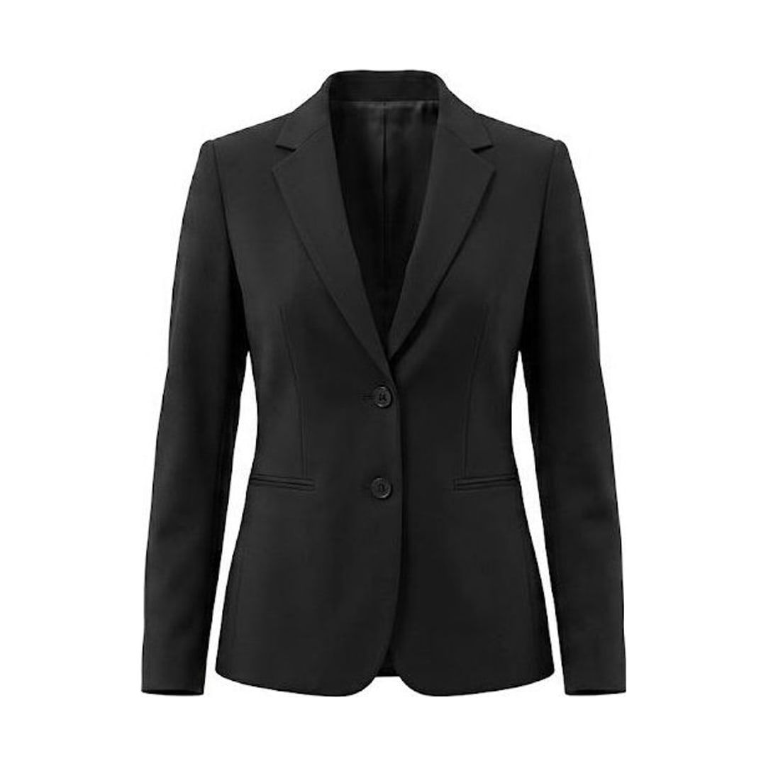 Blazer feminino preto de dois botões