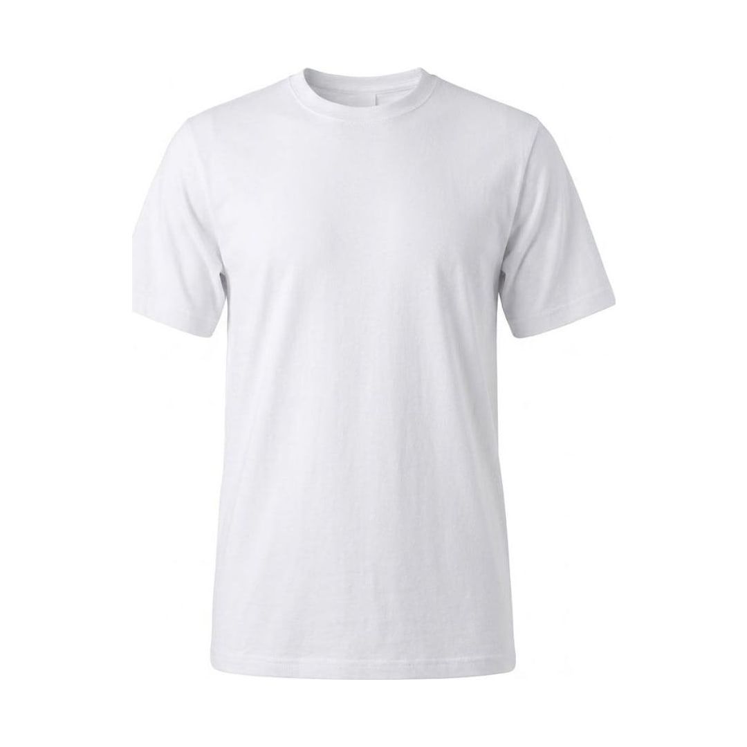 Camiseta branca de gola redonda