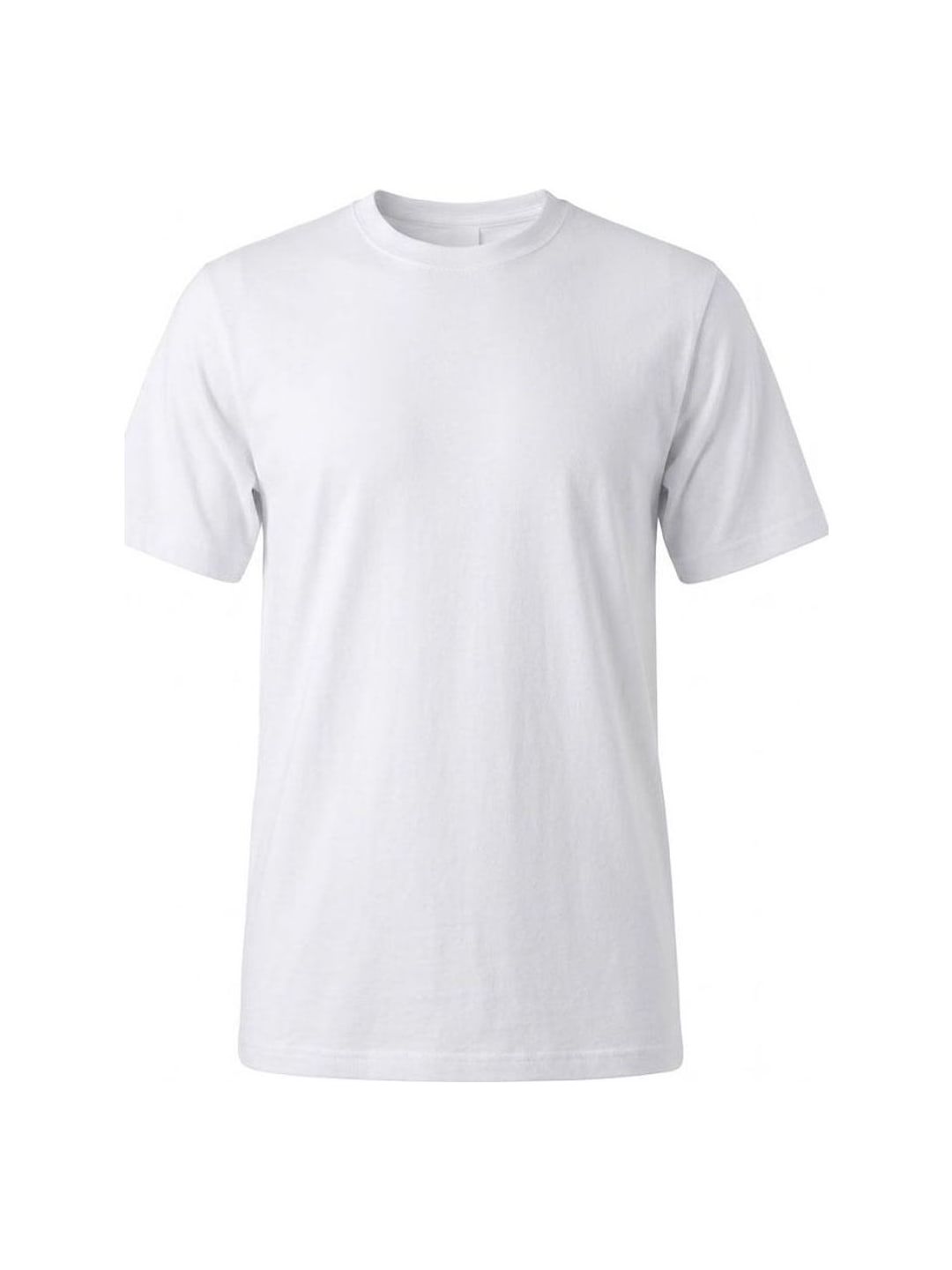 Camiseta branca de gola redonda